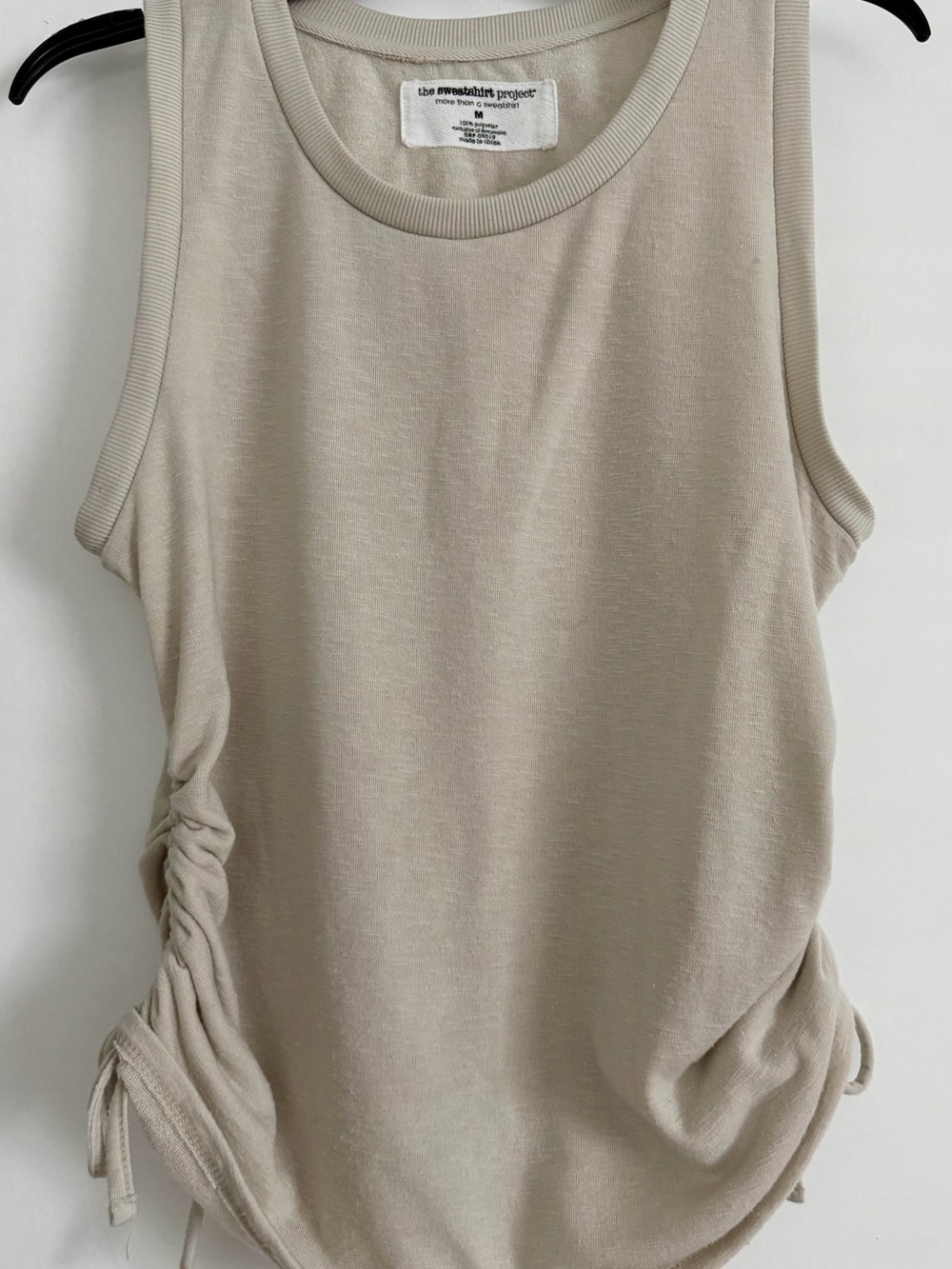 The Sweatshirt Project Women's Drawstring Tank in Cream